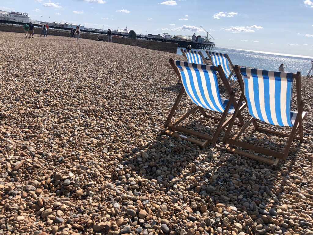 Deckchairs on Brighton Beach