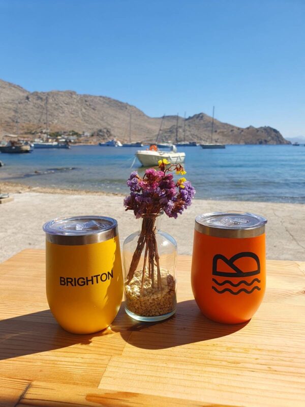Sunburst Yellow Stainless Steel Beach Cup - Image 3